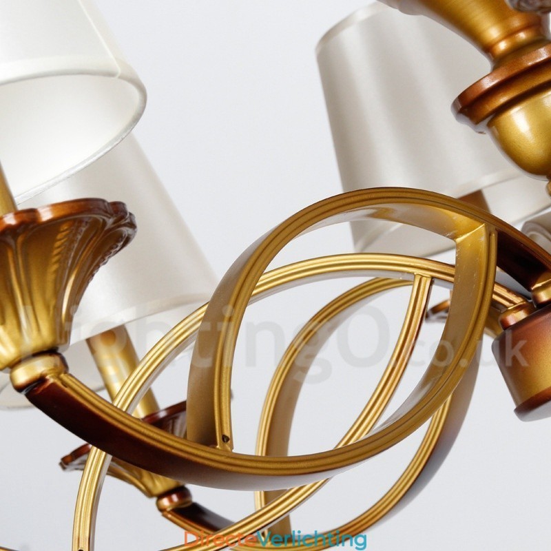 6-lichts retro mediterrane stijl rustieke kaars-stijl kroonluchter