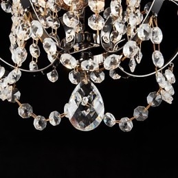 IJzeren schilderij kroonluchter met heldere kristallen moderne verlichtingslamp
