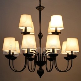 12 Licht Rustieke 2-laags Retro Hedendaagse Kaars Stijl Kroonluchter