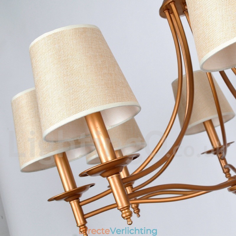 5-lichts rustieke retro mediterrane stijl kaars-stijl kroonluchter