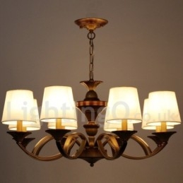 8-lichts retro mediterrane stijl rustieke kaars-stijl kroonluchter