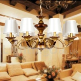 8-lichts retro mediterrane stijl rustieke kaars-stijl kroonluchter