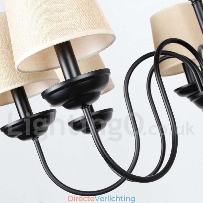 3-lichts rustieke retro eigentijdse kaars-stijl kroonluchter