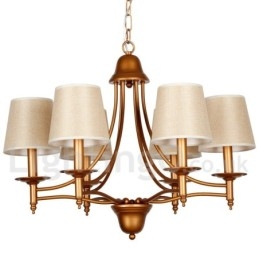 6-lichts rustieke retro mediterrane stijl kaars-stijl kroonluchter