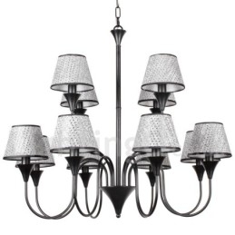 12 Licht Rustieke Moderne Hedendaagse Retro Zwarte Kaars Stijl Kroonluchter