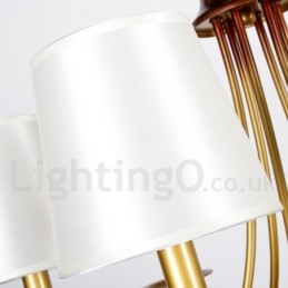 8 Lichts Rustieke Mediterrane Stijl Moderne Hedendaagse Kaars Stijl Kroonluchter