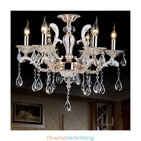 Europese stijl luxe kaars kristal hanglampen zinklegering lampen Europese stijl luxe kaars kristal hanglampen zinklegering lampen