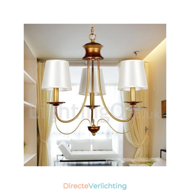 3-lichts rustieke mediterrane stijl moderne eigentijdse kaars-stijl kroonluchter