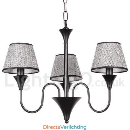 3-lichts rustieke moderne eigentijdse retro zwarte kaars-stijl kroonluchter 3-lichts rustieke moderne eigentijdse retro zwarte kaars-stijl kroonluchter