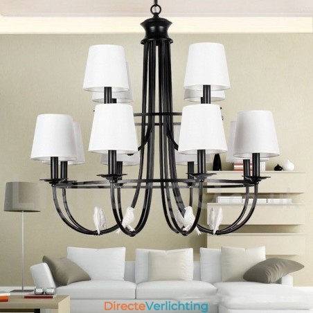 12 Licht Retro Zwarte Mediterrane Stijl Rustieke Hedendaagse Kaars Stijl Kroonluchter 12 Licht Retro Zwarte Mediterrane Stijl Rustieke Hedendaagse Kaars Stijl Kroonluchter