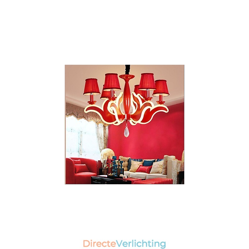 Creatieve tuinverlichting rode acryl kroonluchter