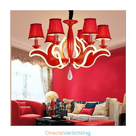Creatieve tuinverlichting rode acryl kroonluchter Creatieve tuinverlichting rode acryl kroonluchter
