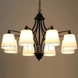 8-lichts rustieke retro eigentijdse kaars-stijl kroonluchter