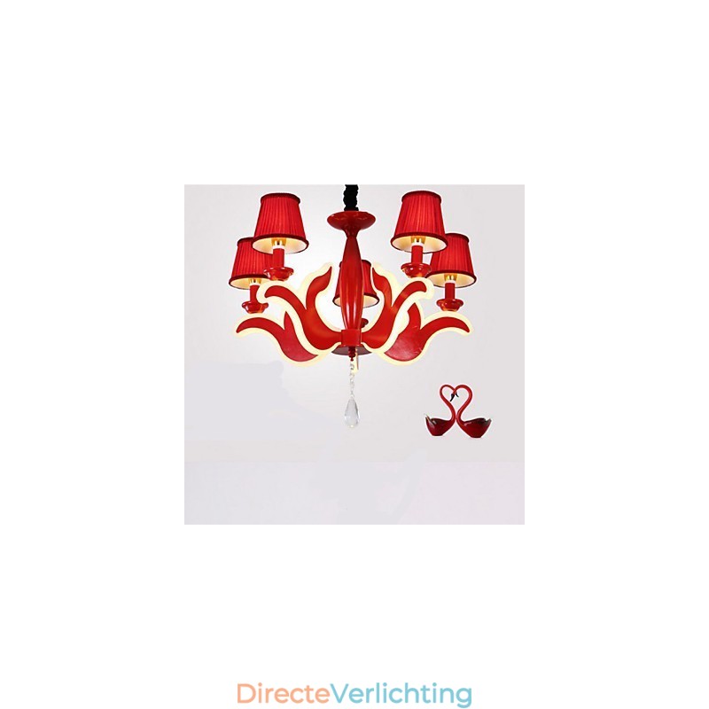 Creatieve tuinverlichting rode acryl kroonluchter