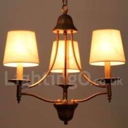 3-lichts rustieke retro mediterrane stijl kaars-stijl kroonluchter