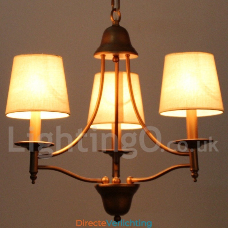 3-lichts rustieke retro mediterrane stijl kaars-stijl kroonluchter