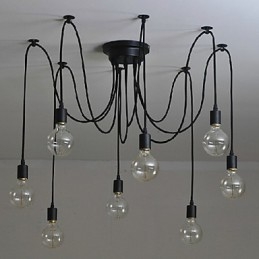 8 lampen kroonluchter hanglamp traditioneel klassiek retro metaal