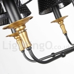 8-lichts retro rustieke kaars-stijl kroonluchter