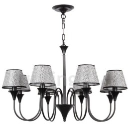 8-lichts rustieke moderne eigentijdse retro zwarte kaars-stijl kroonluchter