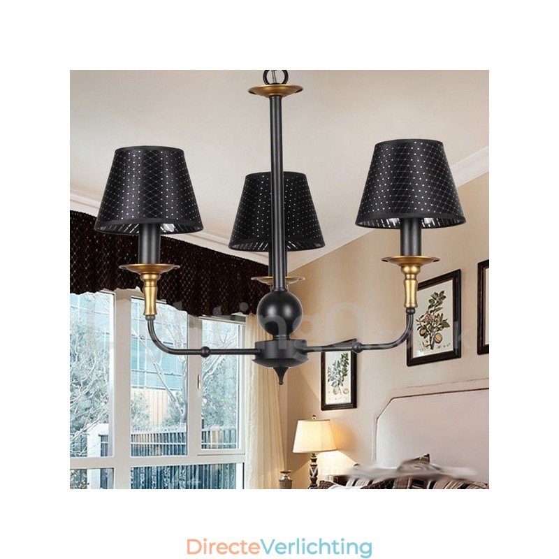 3-lichts retro rustieke kaars-stijl kroonluchter