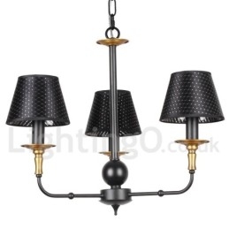 3-lichts retro rustieke kaars-stijl kroonluchter