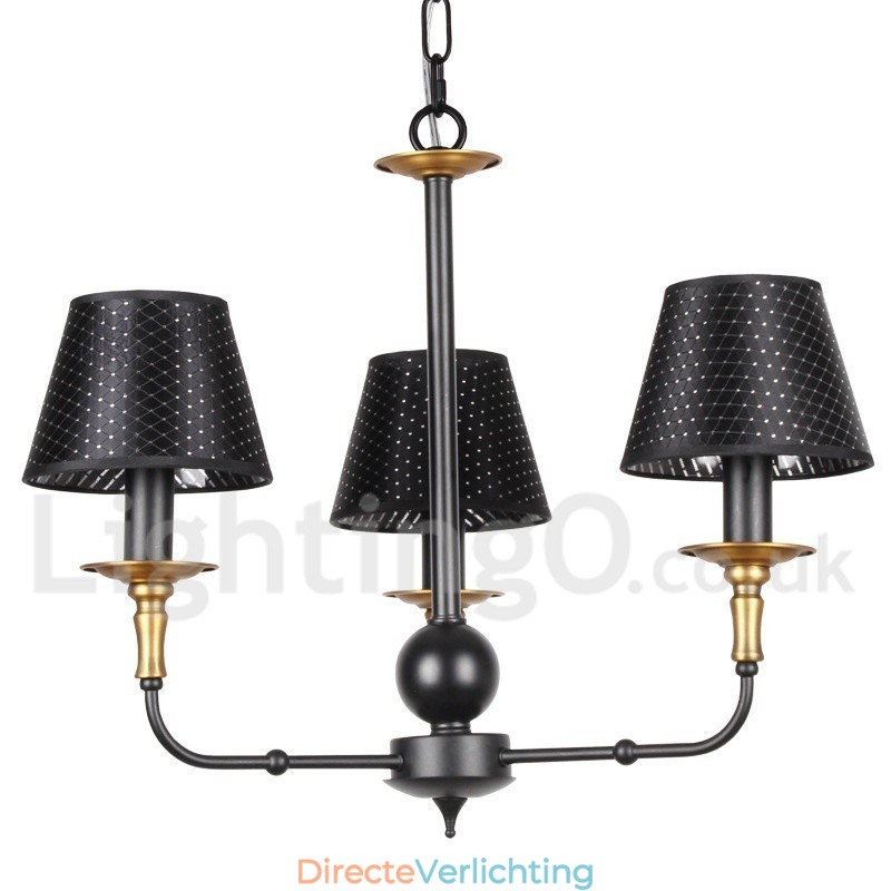 3-lichts retro rustieke kaars-stijl kroonluchter