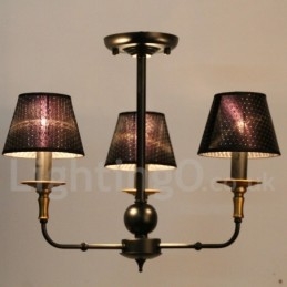 3-lichts retro rustieke kaars-stijl kroonluchter