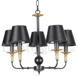 5-lichts retro rustieke kaars-stijl kroonluchter