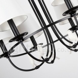 5-lichts retro zwarte mediterrane stijl rustieke eigentijdse kaars-stijl kroonluchter