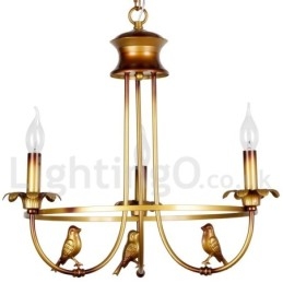 3-lichts retro kaars-stijl kroonluchter