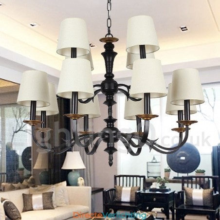 12 Lichts Rustieke Retro Kaars Stijl Kroonluchter