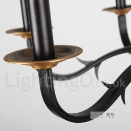 12 Lichts Rustieke Retro Kaars Stijl Kroonluchter