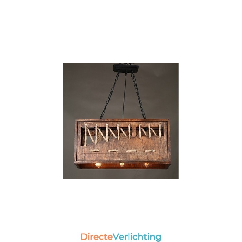 Minimalistische houten kroonluchter