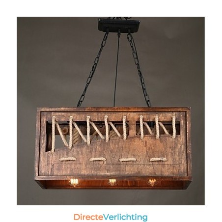 Minimalistische houten kroonluchter Minimalistische houten kroonluchter