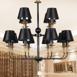 12 Licht Retro Rustieke 2-laags Kaars Stijl Kroonluchter