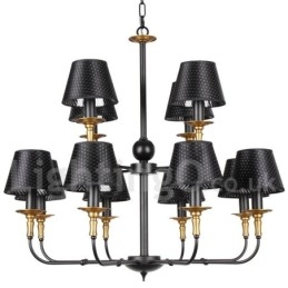 12 Licht Retro Rustieke 2-laags Kaars Stijl Kroonluchter
