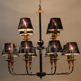 12 Licht Retro Rustieke 2-laags Kaars Stijl Kroonluchter