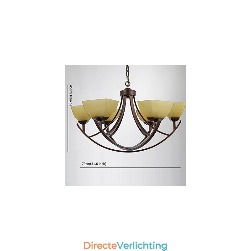 Kroonluchter 6 lampen Traditioneel Klassiek Vintage Metaal