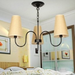 3-lichts retro mediterrane stijl kaars-stijl kroonluchter