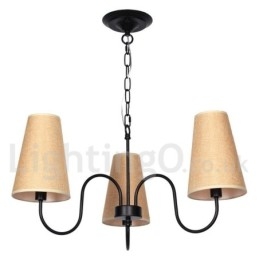 3-lichts retro mediterrane stijl kaars-stijl kroonluchter