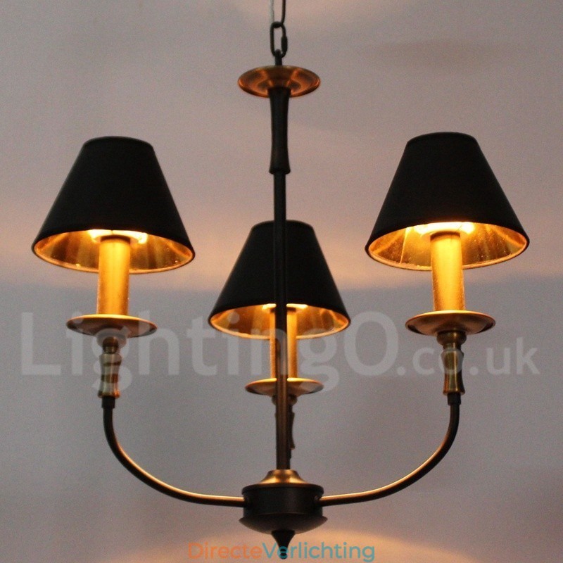 3-lichts retro eigentijdse kaars-stijl kroonluchter