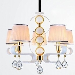 Stoffen kroonluchter 5-lichts moderne minimalistische hoogwaardige lamp