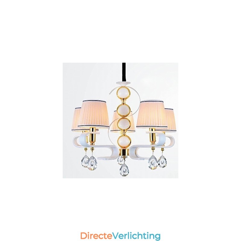 Stoffen kroonluchter 5-lichts moderne minimalistische hoogwaardige lamp