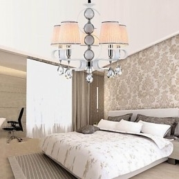 Stoffen kroonluchter 5-lichts moderne minimalistische hoogwaardige lamp