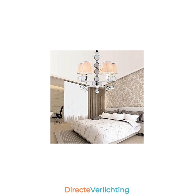 Stoffen kroonluchter 5-lichts moderne minimalistische hoogwaardige lamp