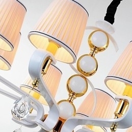 Stoffen kroonluchter 5-lichts moderne minimalistische hoogwaardige lamp