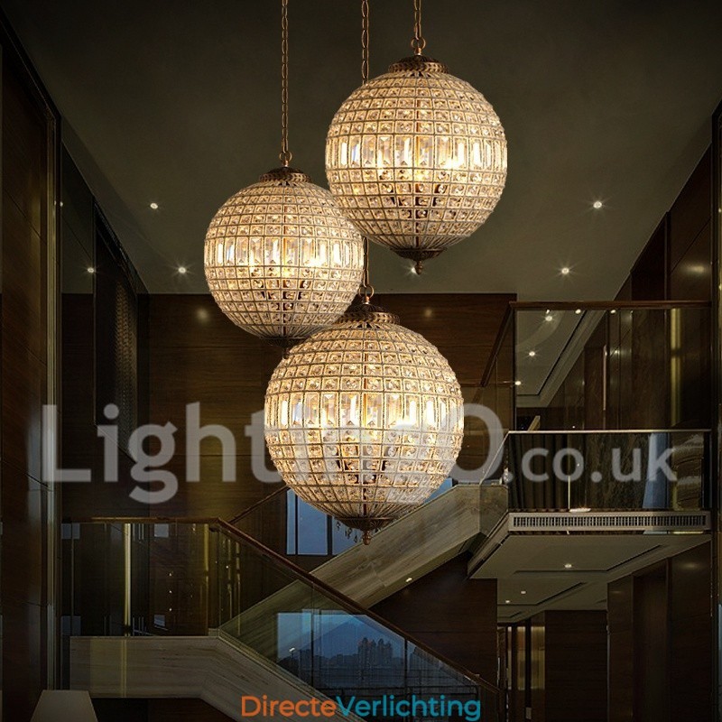 Globe Modern K9 Kristal Plafond Hanglamp Binnen Kroonluchter Trommelverlichting Lampen Armaturen