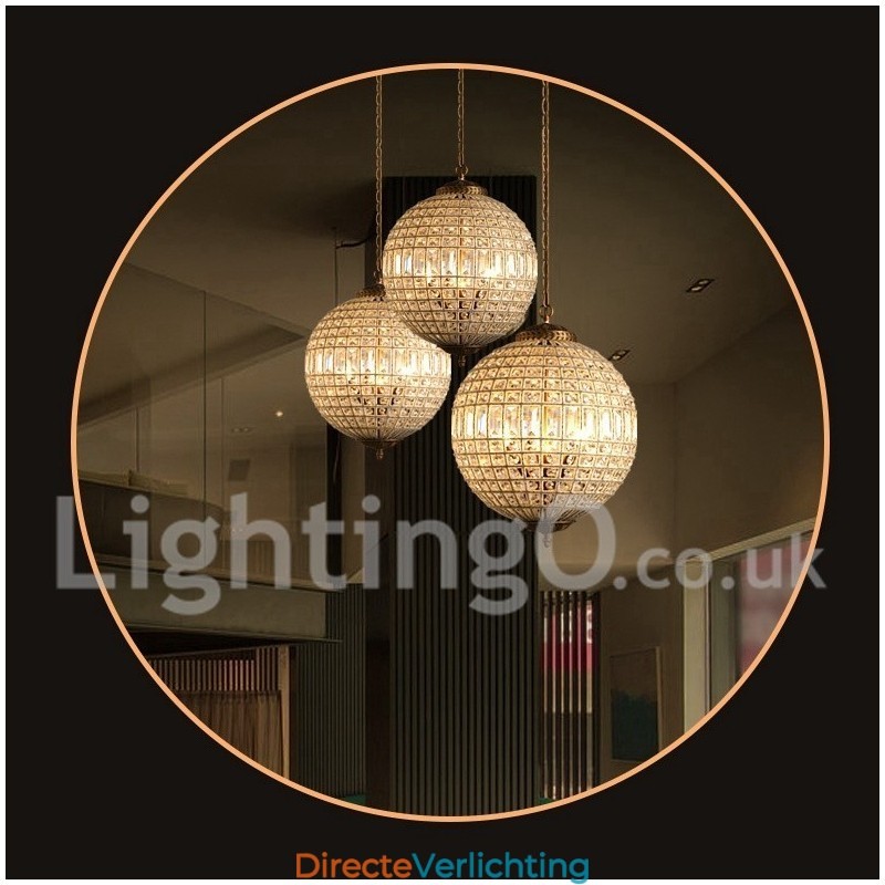 Globe Modern K9 Kristal Plafond Hanglamp Binnen Kroonluchter Trommelverlichting Lampen Armaturen