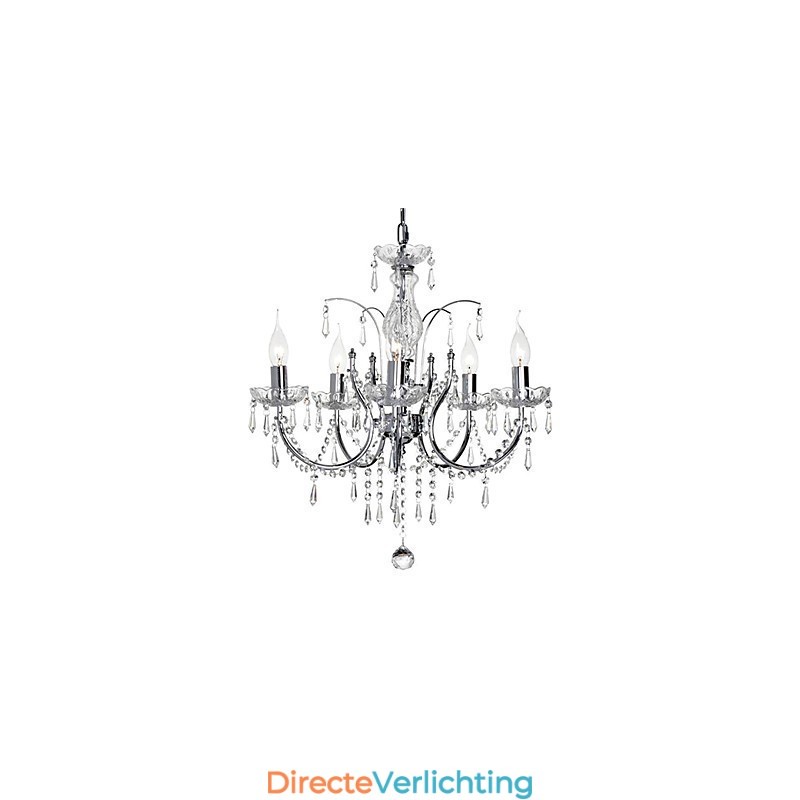 Elegante kristallen kroonluchter met 5 lampen