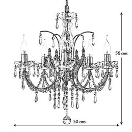 Elegante kristallen kroonluchter met 5 lampen